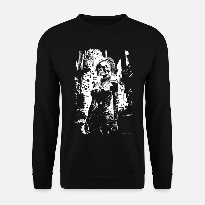 Skull Face Urban Hero - Unisex Sweatshirt - black