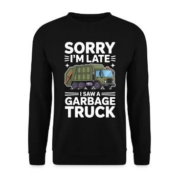Garbage Day is my favorite day of the week - Unisex Sweatshirt - black - Front - Alina (178cm) & Michal (187cm)