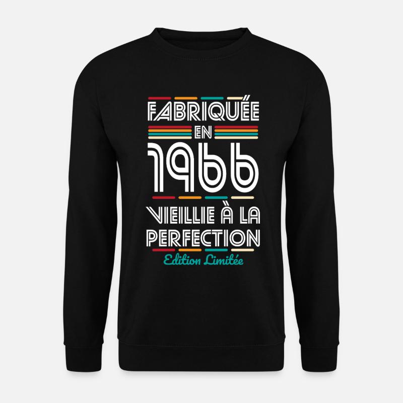 1966 – Made – Aged to perfection - Unisex Sweatshirt - black