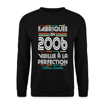 2006 – Hergestellt – Perfekt gereift - Unisex Pullover - Schwarz - Vorne - Alina (178cm) & Michal (187cm)