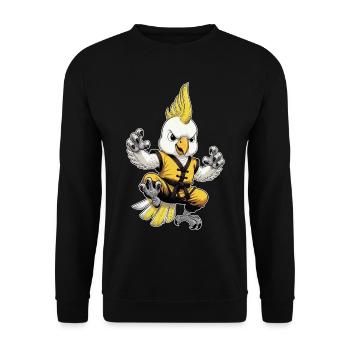 Kung-Fu Cacatoès - Sweat-shirt Unisexe - noir - Devant - Alina (178cm) & Michal (187cm)