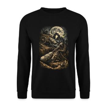 Humour gothique de cimetière - Sweat-shirt Unisexe - noir - Devant - Alina (178cm) & Michal (187cm)