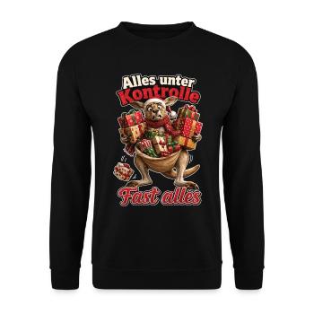 Alles unter Kontrolle, Fast alles - Unisex Pullover - Schwarz - Vorne - Alina (178cm) & Michal (187cm)