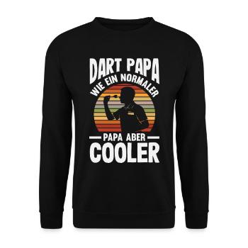 Lustige Darts Sprüche Darts Geschenke - Unisex Pullover - Schwarz - Vorne - Alina (178cm) & Michal (187cm)