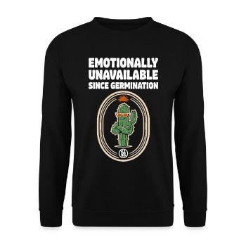 Humour de cactus émotionnellement indisponible - Sweat-shirt Unisexe - noir - Devant - Alina (178cm) & Michal (187cm)