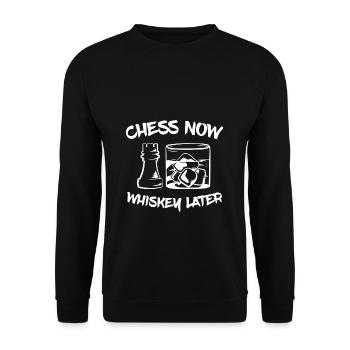 Whiskey & Chess - Unisex Sweatshirt - black - Front - Alina (178cm) & Michal (187cm)