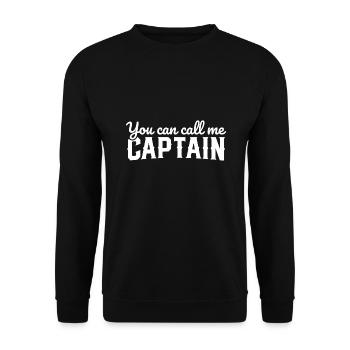 Kapitän Bootsbesitzer Segeln Bootsführerschein - Unisex Pullover - Schwarz - Vorne - Alina (178cm) & Michal (187cm)