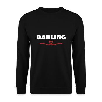 Darling Be Me Valentine - Unisex Pullover - Schwarz - Vorne - Alina (178cm) & Michal (187cm)