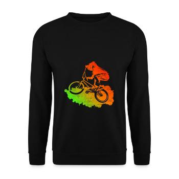 BMX Zubehör für Kinder - Unisex Pullover - Schwarz - Vorne - Alina (178cm) & Michal (187cm)