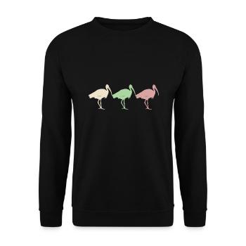 3 Bin Chicken - Unisex Pullover - Schwarz - Vorne - Alina (178cm) & Michal (187cm)