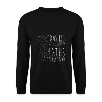 Das Ist Mein Handstand Shirt Sportverein Sport Han - Unisex Pullover - Schwarz - Vorne - Alina (178cm) & Michal (187cm)