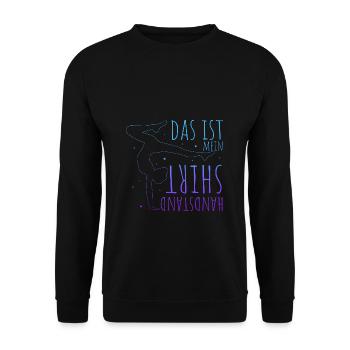Turnen Turntrainer Gymnsatik Sportverein Sport Han - Unisex Pullover - Schwarz - Vorne - Alina (178cm) & Michal (187cm)