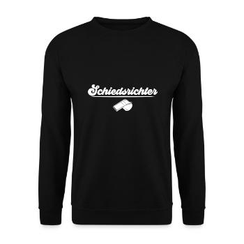 Schiedsrichter - Unisex Pullover - Schwarz - Vorne - Alina (178cm) & Michal (187cm)