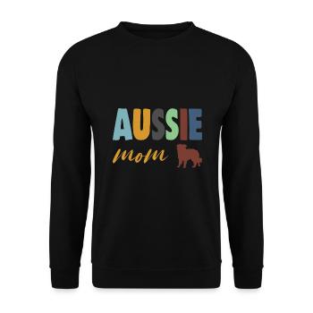 aussie mom - Unisex Sweatshirt - black - Front - Alina (178cm) & Michal (187cm)