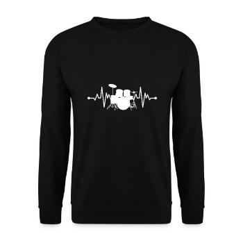 Batteur musicien batterie cadeau de batteur - Sweat-shirt Unisexe - noir - Devant - Alina (178cm) & Michal (187cm)