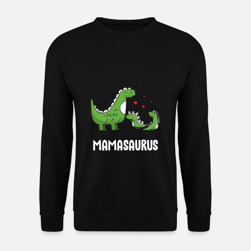 Mamasaurus Mama Dinosaurier - Mutter Dino Mom - Unisex Pullover - Schwarz
