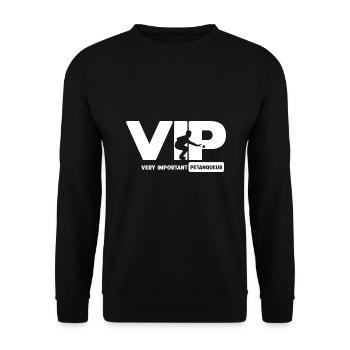 Very important pétanqueur vip pétanque - Sweat-shirt Unisexe - noir - Devant - Alina (178cm) & Michal (187cm)
