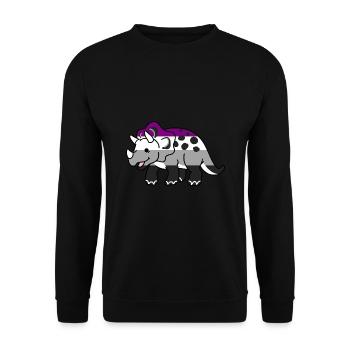 Tricératops asexuels Ace Pride - Sweat-shirt Unisexe - noir - Devant - Alina (178cm) & Michal (187cm)