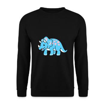 Trans Pride Triceratops - Unisex Sweatshirt - black - Front - Alina (178cm) & Michal (187cm)