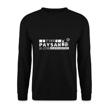 Paysan et fier de l'être - Sweat-shirt Unisexe - noir - Devant - Alina (178cm) & Michal (187cm)
