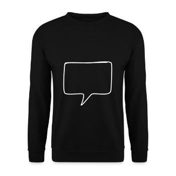 Speech bubble round corners - Unisex Sweatshirt - black - Front - Alina (178cm) & Michal (187cm)
