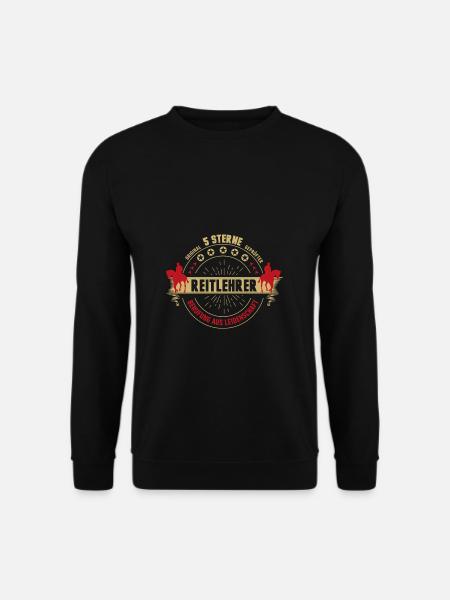Reitlehrer Reiten Pferd Lustig Geschenk Geburtstag - Unisex Pullover - Schwarz