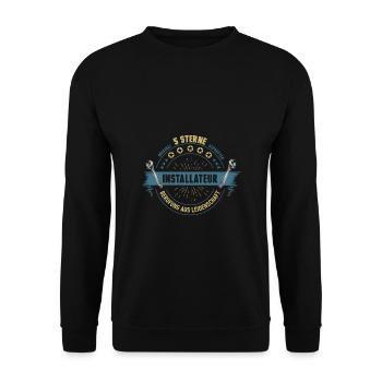 Installer artisan gift birthday funny - Unisex Sweatshirt - black - Front - Alina (178cm) & Michal (187cm)