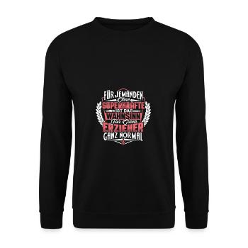 Erzieher Erzieherin Kindergarten Geschenk Abschied - Unisex Pullover - Schwarz - Vorne - Alina (178cm) & Michal (187cm)