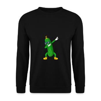 Tamponner le concombre Dab Dance Gift Birthday - Sweat-shirt Unisexe - noir - Devant - Alina (178cm) & Michal (187cm)