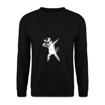 Dabbing Zebra Funny Dab Dance Gift Birthday - Sweat-shirt Unisexe - noir - Devant - Alina (178cm) & Michal (187cm)