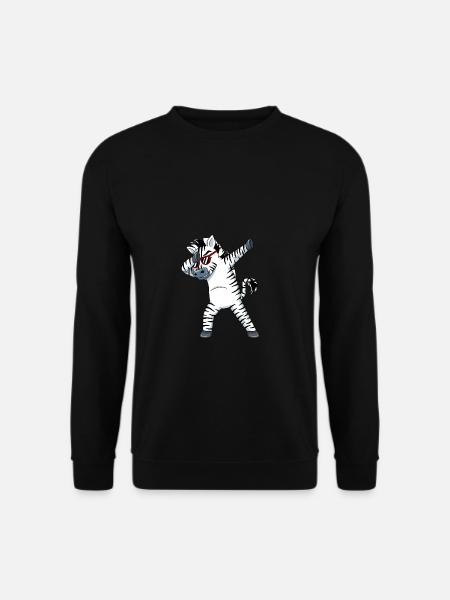 Dabbing Zebra Lustig Dab Tanz Geschenk Geburtstag - Unisex Pullover - Schwarz