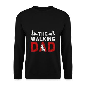 The Walking Dad - Cadeau de fête des pères papa père - Sweat-shirt Unisexe - noir - Devant - Alina (178cm) & Michal (187cm)