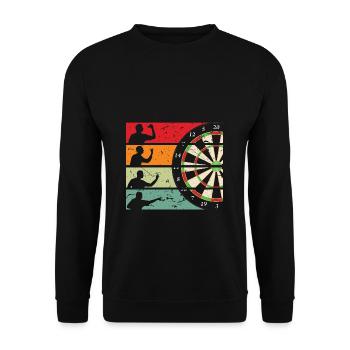 Fléchettes vintage Fléchettes Fléchettes cadeau - Sweat-shirt Unisexe - noir - Devant - Alina (178cm) & Michal (187cm)