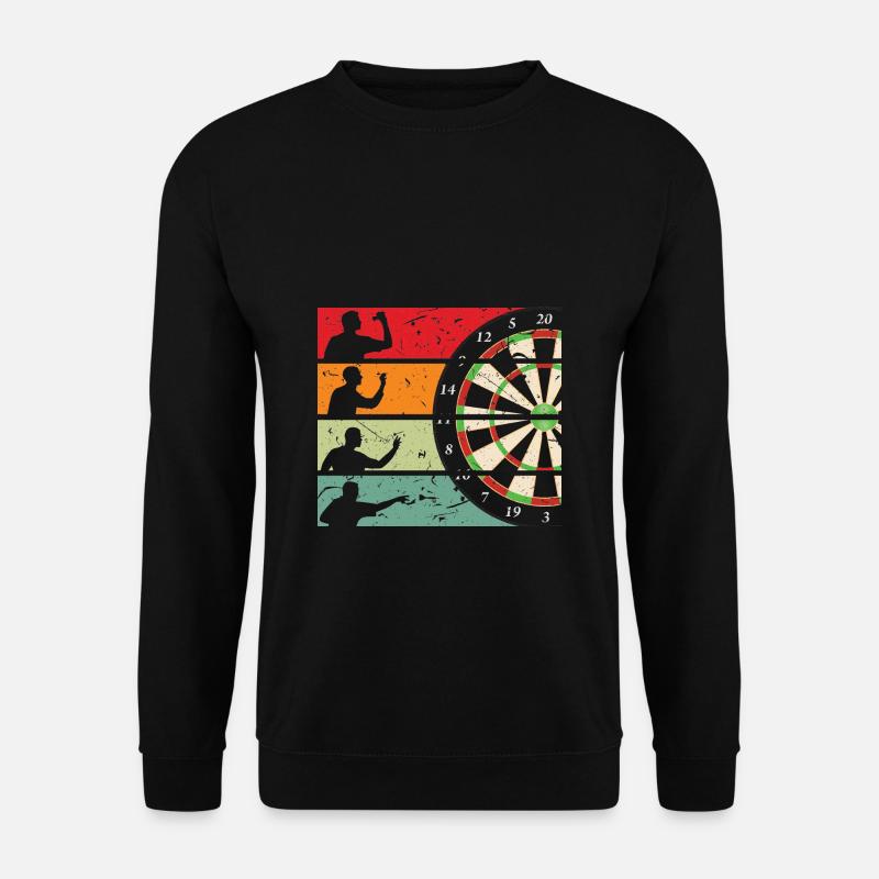 Dart Vintage Dartscheibe Darts Geschenk - Unisex Pullover - Schwarz