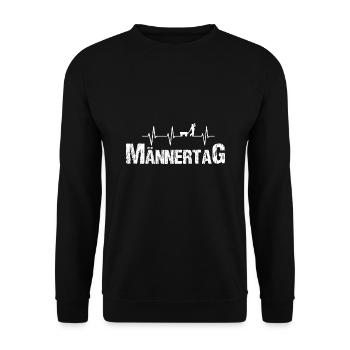 Männertag - Unisex Pullover - Schwarz - Vorne - Alina (178cm) & Michal (187cm)