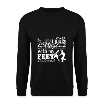 Tap Dancer Tap Dancer macht Musik mit meinen Füßen - Unisex Pullover - Schwarz - Vorne - Alina (178cm) & Michal (187cm)