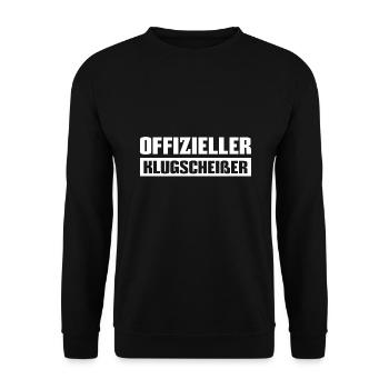 Ironie Sarkasmus Schlaumeier Klugscheißer Geschenk - Unisex Pullover - Schwarz - Vorne - Alina (178cm) & Michal (187cm)