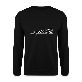 Aventure en Alaska - Sweat-shirt Unisexe - noir - Devant - Alina (178cm) & Michal (187cm)
