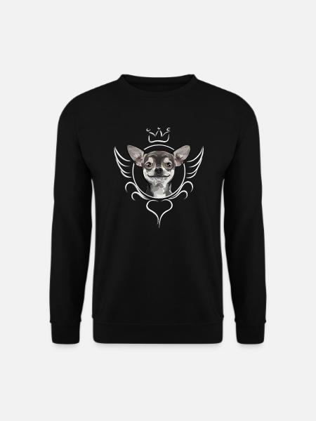 Lustiger CHIHUAHUA mit Krone Wilsigns - Unisex Pullover - Schwarz