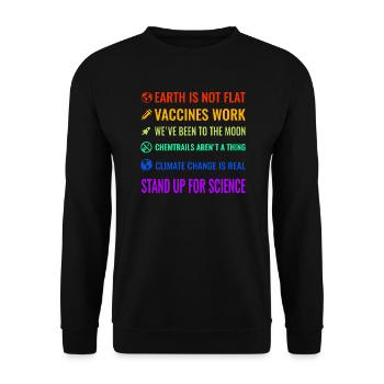 Chandail de Stand Up For Science - Sweat-shirt Unisexe - noir - Devant - Alina (178cm) & Michal (187cm)