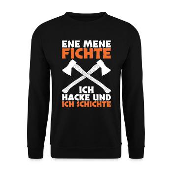 Holz Machen - Unisex Pullover - Schwarz - Vorne - Alina (178cm) & Michal (187cm)