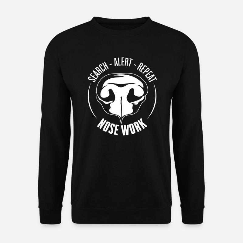 NOSE WORK Suchhund Nasenarbeit Hunde Hund - Unisex Pullover - Schwarz