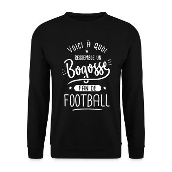 football Bogosse joueur de foot fan de football - Sweat-shirt Unisexe - noir - Devant - Alina (178cm) & Michal (187cm)