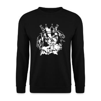 Japan Chin Crown Dogs Dog Wilsigns - Unisex Sweatshirt - black - Front - Alina (178cm) & Michal (187cm)