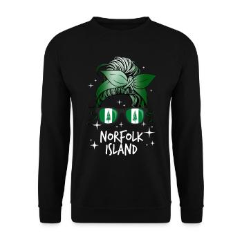 Norfolk Island - Unisex Sweatshirt - black - Front - Alina (178cm) & Michal (187cm)