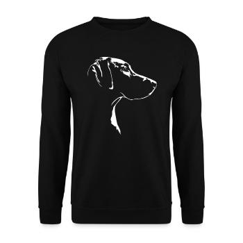 Hungarian Vizsla Dog Dogs Vischel Wilsigns - Unisex Sweatshirt - black - Front - Alina (178cm) & Michal (187cm)
