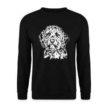 Goldendoodle Portrait Labradoodle Chiens Wilsigns - Sweat-shirt Unisexe - noir - Devant - Alina (178cm) & Michal (187cm)