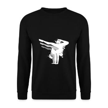 Turnen Gymnsatik Turntrainer Sportverein Geschenk - Unisex Pullover - Schwarz - Vorne - Alina (178cm) & Michal (187cm)