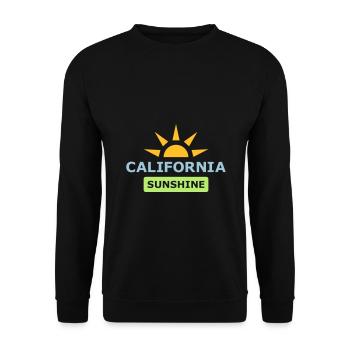 ★ Designfarben änderbar ★ California Sunshine - Unisex Pullover - Schwarz - Vorne - Alina (178cm) & Michal (187cm)