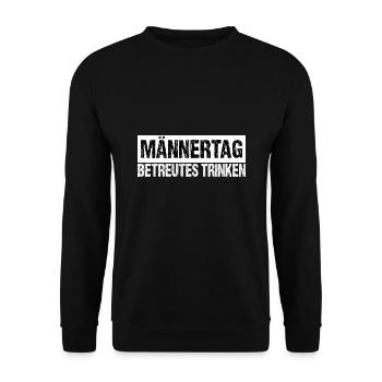 Männertag - Unisex Pullover - Schwarz - Vorne - Alina (178cm) & Michal (187cm)